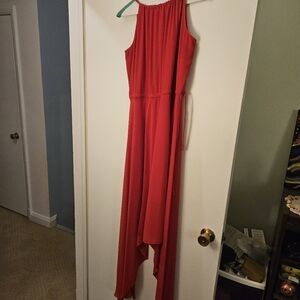 Express Red Asymmetrical Hem Dress Size Small $9